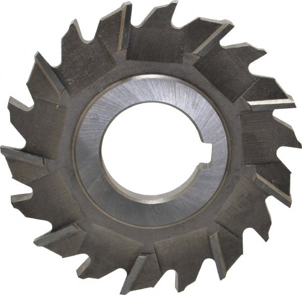 Made in USA - 3" Diam x 9/32" Width of Cut, 18 Teeth, High Speed Steel Side Milling Cutter - Staggered Teeth, Uncoated - Exact Tooling