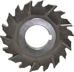 Made in USA - 3" Diam x 9/32" Width of Cut, 18 Teeth, High Speed Steel Side Milling Cutter - Staggered Teeth, Uncoated - Exact Tooling