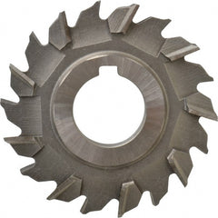 Made in USA - 3" Diam x 5/16" Width of Cut, 18 Teeth, High Speed Steel Side Milling Cutter - Staggered Teeth, Uncoated - Exact Tooling