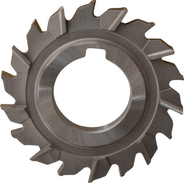 Made in USA - 3" Diam x 5/16" Width of Cut, 18 Teeth, High Speed Steel Side Milling Cutter - Staggered Teeth, Uncoated - Exact Tooling
