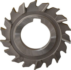 Made in USA - 3" Diam x 5/16" Width of Cut, 18 Teeth, High Speed Steel Side Milling Cutter - Staggered Teeth, Uncoated - Exact Tooling