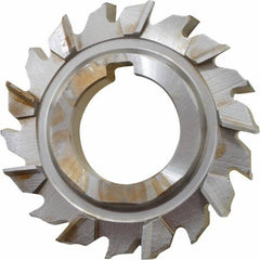 Made in USA - 3" Diam x 9/16" Width of Cut, 18 Teeth, High Speed Steel Side Milling Cutter - Staggered Teeth, Uncoated - Exact Tooling