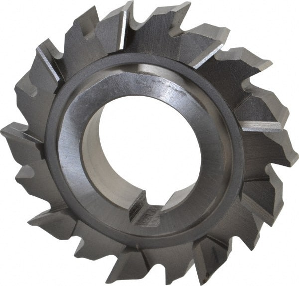 Made in USA - 3" Diam x 5/8" Width of Cut, 18 Teeth, High Speed Steel Side Milling Cutter - Staggered Teeth, Uncoated - Exact Tooling