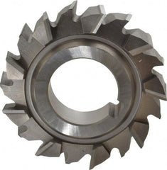 Made in USA - 3" Diam x 3/4" Width of Cut, 18 Teeth, High Speed Steel Side Milling Cutter - Staggered Teeth, Uncoated - Exact Tooling