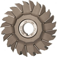 Made in USA - 6" Diam x 1-1/4" Width of Cut, 24 Teeth, High Speed Steel Side Milling Cutter - Staggered Teeth, Uncoated - Exact Tooling