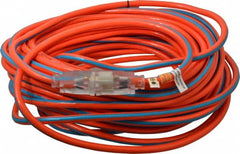 Southwire - 100', 12/3 Gauge/Conductors, Orange/Blue Outdoor Extension Cord - 1 Receptacle, 15 Amps, 125 VAC, UL SJTW, NEMA 5-15P, 5-15R - Exact Tooling