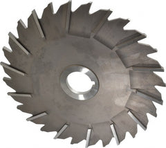 Made in USA - 8" Diam x 1/4" Width of Cut, 28 Teeth, High Speed Steel Side Milling Cutter - Staggered Teeth, Uncoated - Exact Tooling