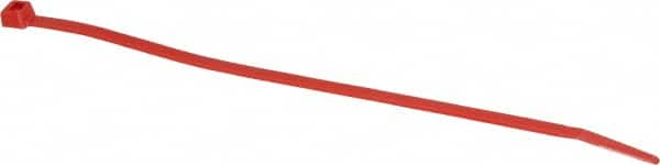 Made in USA - 7.562 Inch Long x 0.18 Inch Wide x 1-7/8 Inch Bundle Diameter, Red, Nylon Standard Cable Tie - 50 Lb. Strength, 0.052 Inch Thick - Exact Tooling