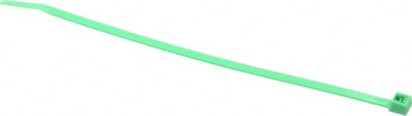 Made in USA - 7.562 Inch Long x 0.18 Inch Wide x 1-7/8 Inch Bundle Diameter, Green, Nylon Standard Cable Tie - 50 Lb. Strength, 0.052 Inch Thick - Exact Tooling