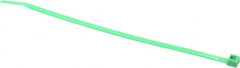 Made in USA - 7.562 Inch Long x 0.18 Inch Wide x 1-7/8 Inch Bundle Diameter, Green, Nylon Standard Cable Tie - 50 Lb. Strength, 0.052 Inch Thick - Exact Tooling