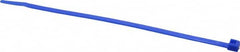 Made in USA - 7.562" Long Blue Nylon Standard Cable Tie - 50 Lb Tensile Strength, 1.32mm Thick, 3" Max Bundle Diam - Exact Tooling