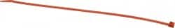 Made in USA - 8-7/8" Long Orange Nylon Standard Cable Tie - 40 Lb Tensile Strength, 1.24mm Thick, 4" Max Bundle Diam - Exact Tooling