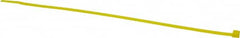 Made in USA - 8-7/8" Long Yellow Nylon Standard Cable Tie - 40 Lb Tensile Strength, 1.24mm Thick, 4" Max Bundle Diam - Exact Tooling