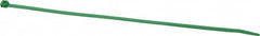 Made in USA - 8-7/8" Long Green Nylon Standard Cable Tie - 40 Lb Tensile Strength, 1.24mm Thick, 1-3/4" Max Bundle Diam - Exact Tooling