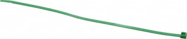 Made in USA - 11-1/4" Long Green Nylon Standard Cable Tie - 50 Lb Tensile Strength, 1.32mm Thick, 2" Max Bundle Diam - Exact Tooling
