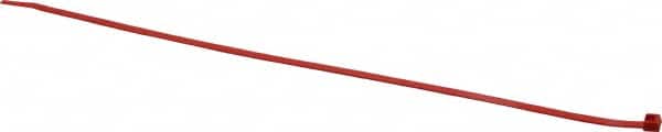 Made in USA - 14-1/4" Long Red Nylon Standard Cable Tie - 50 Lb Tensile Strength, 1.32mm Thick, 4" Max Bundle Diam - Exact Tooling