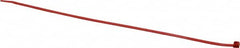 Made in USA - 14-1/4" Long Red Nylon Standard Cable Tie - 50 Lb Tensile Strength, 1.32mm Thick, 4" Max Bundle Diam - Exact Tooling