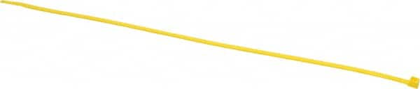Made in USA - 14-1/4" Long Yellow Nylon Standard Cable Tie - 50 Lb Tensile Strength, 1.32mm Thick, 4" Max Bundle Diam - Exact Tooling