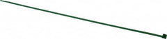 Made in USA - 14-1/4" Long Green Nylon Standard Cable Tie - 50 Lb Tensile Strength, 1.32mm Thick, 8" Max Bundle Diam - Exact Tooling