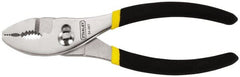 Stanley - 6-3/4" OAL, 1-7/16" Jaw Length, Slip Joint Pliers - 2 Positions, Serrated Jaw, Slip Joint Head, Slip Joint Plier Tool, Serrated Pipe Jaw - Exact Tooling