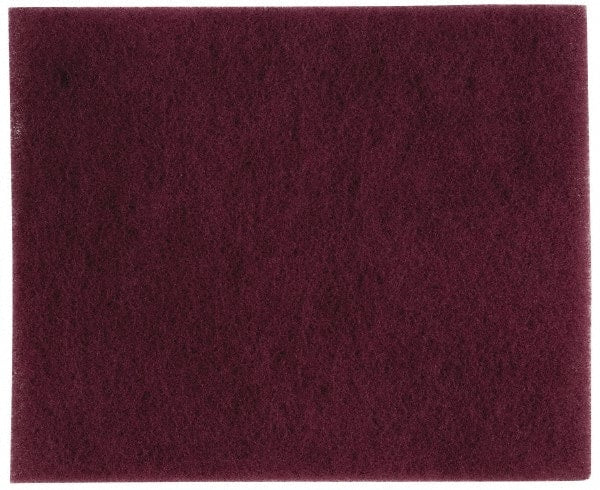 Ability One - 11-1/6" Long x 9" Wide x 1/4" Thick Cleansing Pad - Light-Duty, Maroon - Exact Tooling