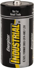 Ability One - Size C, Alkaline, Standard Battery - 1.5 Volts, Button Tab Terminal - Exact Tooling