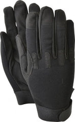 Ability One - Size XL (10) Nylon/Spandura Anti-Vibration/Impact Protection Work Gloves - For Mechanic's & Lifting, Uncoated, Hook & Loop Cuff, Full Fingered, Black, Paired - Exact Tooling