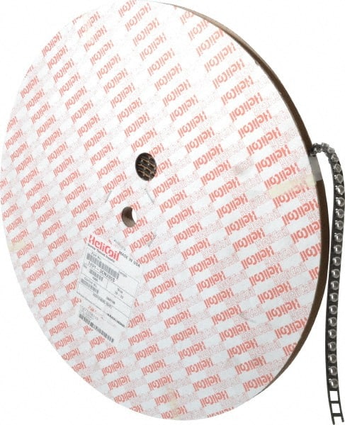 Heli-Coil - #10-32 UNF, 0.285" OAL, Free Running Helical Insert - 6-7/8 Free Coils, Tanged, 304 Stainless Steel, 1-1/2D Insert Length - Exact Tooling