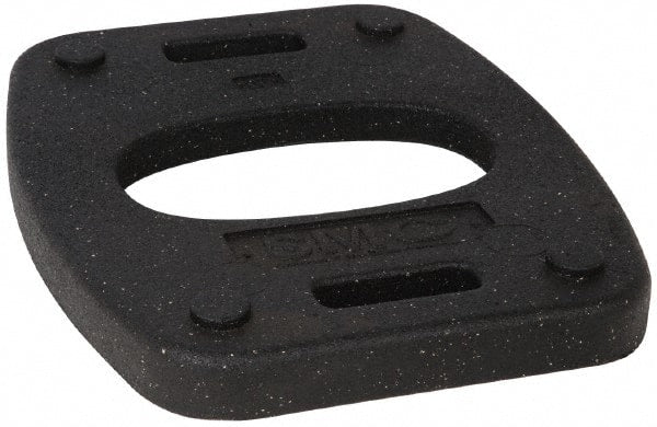 PRO-SAFE - 18-1/2" Wide x 1.8" High Rubber Vertical Panel Rubber Base - 20 Lb, Black - Exact Tooling