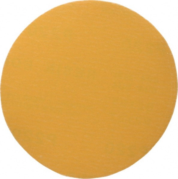 Made in USA - 5" Diam, 220 Grit, Aluminum Oxide Hook & Loop Disc - Very Fine Grade, Coated, C Weight Paper Backing, - Exact Tooling