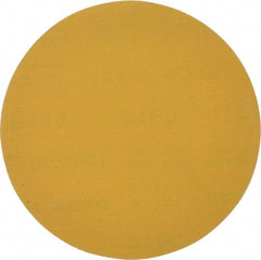 Made in USA - 6" Diam, 180 Grit, Aluminum Oxide Hook & Loop Disc - Very Fine Grade, Coated, C Weight Paper Backing, - Exact Tooling