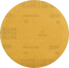 Made in USA - 6" Diam, 220 Grit, Aluminum Oxide Hook & Loop Disc - Very Fine Grade, Coated, C Weight Paper Backing, - Exact Tooling