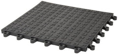Wearwell - 18" Long x 18" Wide x 7/8" Thick, Anti-Fatigue Modular Matting Soft Open Grid - 4 Interlocking Sides, Charcoal, For Dry Areas, Series 566 - Exact Tooling