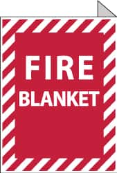 NMC - Fire Blanket, Aluminum Fire Sign - 9" Wide x 12" High - Exact Tooling
