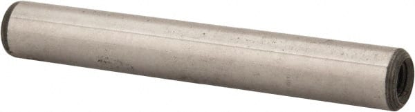 Jergens - 5/16" Diam x 2-1/4" Pin Length Alloy Steel Pull Out Dowel Pin - C 47-58 & C 60-64 (Surface) Hardness, 1 Beveled & 1 Threaded End - Exact Tooling