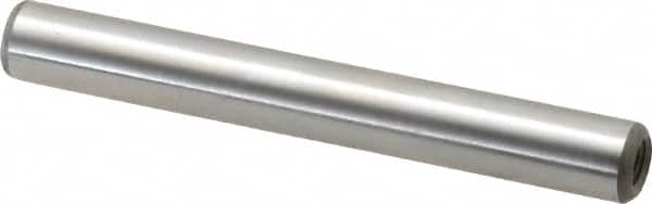 Jergens - 5/16" Diam x 2-1/2" Pin Length Alloy Steel Pull Out Dowel Pin - C 47-58 & C 60-64 (Surface) Hardness, 1 Beveled & 1 Threaded End - Exact Tooling