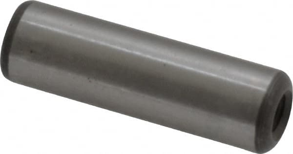 Jergens - 3/8" Diam x 1-1/4" Pin Length Alloy Steel Pull Out Dowel Pin - C 47-58 & C 60-64 (Surface) Hardness, 1 Beveled & 1 Threaded End - Exact Tooling