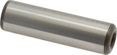 Jergens - 1/2" Diam x 1-3/4" Pin Length Alloy Steel Pull Out Dowel Pin - C 47-58 & C 60-64 (Surface) Hardness, 1 Beveled & 1 Threaded End - Exact Tooling