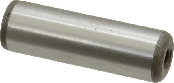 Jergens - 5/8" Diam x 2" Pin Length Alloy Steel Pull Out Dowel Pin - C 47-58 & C 60-64 (Surface) Hardness, 1 Beveled & 1 Threaded End - Exact Tooling