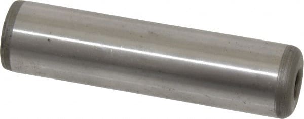 Jergens - 3/4" Diam x 2-1/2" Pin Length Alloy Steel Pull Out Dowel Pin - C 47-58 & C 60-64 (Surface) Hardness, 1 Beveled & 1 Threaded End - Exact Tooling