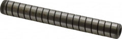 Jergens - 1/2" Diam x 4" Pin Length Alloy Steel Grooved Dowel Pin - C 47-58 & C 60-64 (Surface) Hardness, 1 Beveled & 1 Threaded End - Exact Tooling
