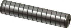 Jergens - 5/8" Diam x 3" Pin Length Alloy Steel Grooved Dowel Pin - C 47-58 & C 60-64 (Surface) Hardness, 1 Beveled & 1 Threaded End - Exact Tooling