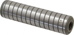 Jergens - 3/4" Diam x 3" Pin Length Alloy Steel Grooved Dowel Pin - C 47-58 & C 60-64 (Surface) Hardness, 1 Beveled & 1 Threaded End - Exact Tooling