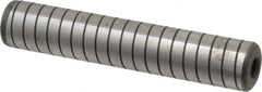 Jergens - 3/4" Diam x 4" Pin Length Alloy Steel Grooved Dowel Pin - C 47-58 & C 60-64 (Surface) Hardness, 1 Beveled & 1 Threaded End - Exact Tooling