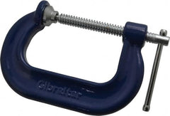 Gibraltar - Regular-Duty 3" Max Opening, 2-3/8" Throat Depth, Forged Steel Standard C-Clamp - 3,500 Lb Capacity, 0" Min Opening, Deep Throat - Exact Tooling