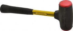 NUPLA - 32 oz Head 2" Face Diam Urethane Dead Blow Hammer - 13-11/16" OAL, Fiberglass Handle - Exact Tooling
