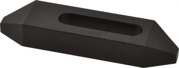Gibraltar - 5/16, 3/8" Stud, Steel, Plain Strap Clamp - 1-7/16" Travel, 4" OAL x 1" Wide x 5/8" High, Black Oxide Finish, Tapered Nose - Exact Tooling