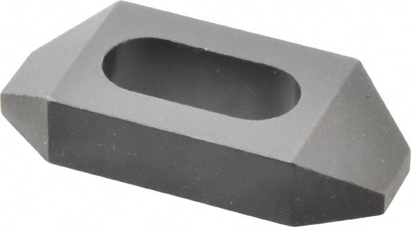 Gibraltar - 1/2" Stud, Steel, Plain Strap Clamp - 11/16" Travel, 2-1/2" OAL x 1-1/8" Wide x 1/2" High, Black Oxide Finish, Tapered Nose - Exact Tooling