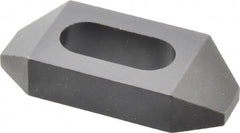 Gibraltar - 1/2" Stud, Steel, Plain Strap Clamp - 11/16" Travel, 2-1/2" OAL x 1-1/8" Wide x 1/2" High, Black Oxide Finish, Tapered Nose - Exact Tooling