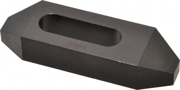 Gibraltar - 1/2" Stud, Steel, Plain Strap Clamp - 1-5/16" Travel, 4" OAL x 1-1/4" Wide x 3/4" High, Black Oxide Finish, Tapered Nose - Exact Tooling